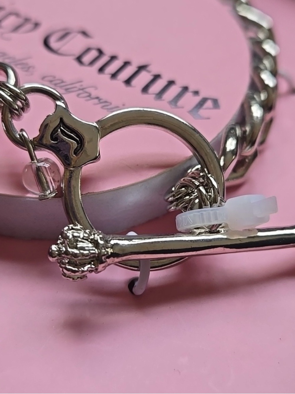 NWT Juicy Couture Silver Heart Bracelet - Picture 5 of 8